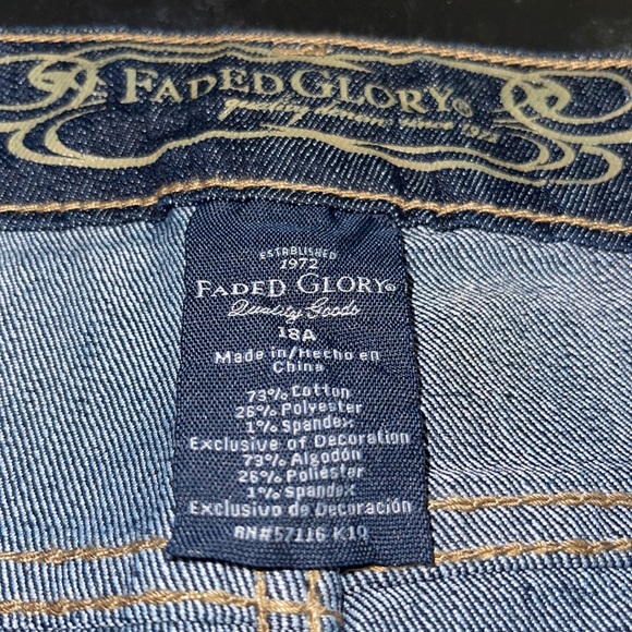 Faded Glory womens plus boot cut denim jeans Sz 18 - Picture 3 of 6